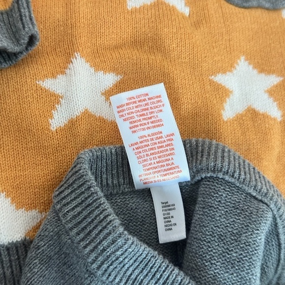 Cat & Jack Baby Stars Sweatshirt Pullover Yellow Size 0-3 Months - Picture 4 of 4